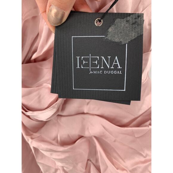 MAC DUGGAL Dress Size 12 Evening Gown Pink Open Back NEW High Neck Side Ruched - Picture 3 of 8